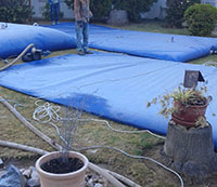 pool water storage bladder rental